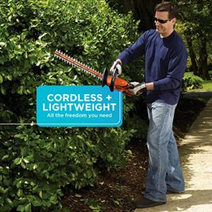 BLACK+DECKER 20V MAX Cordless Hedge Trimmer, 22-Inch, Tool Only (LHT2220B)