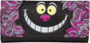 loungefly disney alice in wonderland cheshire face wallet