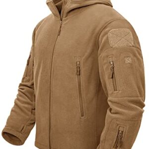 TACVASEN Men's Tactical Fleece Jacket (Small,SAND)