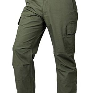 LA Police Gear Men's Core Cargo Lightweight Tactical Pants, Durable Ripstop Cargo Pants for Men, Stretch Waistband CCW Pants - OD Green - 36 X 34