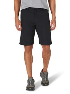 wrangler authentics mens performance side elastic utility cargo shorts, black, 34 us