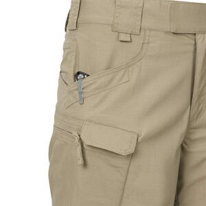 Helikon-Tex Urban (UTK) Tactical Shorts for Men - Lightweight & Breathable Cargo Shorts for Tactical, Military, Police, Hiking, & Hunting (Black Polycotton Ripstop W32, L11)