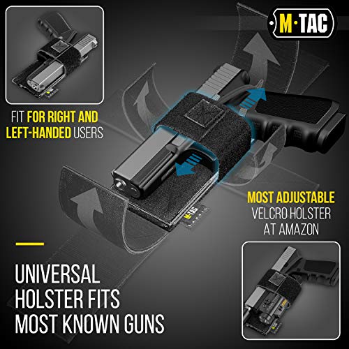 M-Tac Universal Gun Holster for Concealed Carry CCW Holster - Handgun Storage - Pistol Concealed Carry Holster for Men and Women (Black)