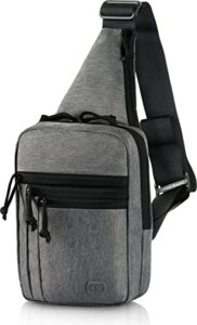 m-tac tactical bag shoulder chest pack with sling for concealed carry of handgun (grey melange)