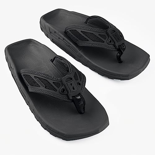 VIKTOS Men's Ruck Recovery Sandals | Comfortable Lightweight Casual Outdoor Flip Flops with Dropped Heel & Thermoformable EVA Footbed, Nightfjall, Size: 11