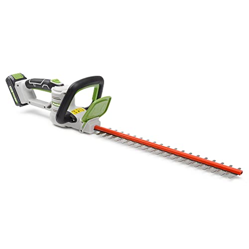 PowerSmith 18" Cordless Hedge Trimmer with Protective Blade Cover, 20V Lithium Ion Battery, and Charger (PHT120)