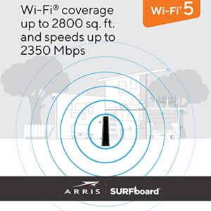 ARRIS SURFboard SBG8300 DOCSIS 3.1 Gigabit Cable Modem & AC2350 Wi-Fi Router | Comcast Xfinity, Cox, Spectrum & more | Four 1 Gbps Ports | 1 Gbps Max Internet Speeds | 4 OFDM Channels 2 Year Warranty