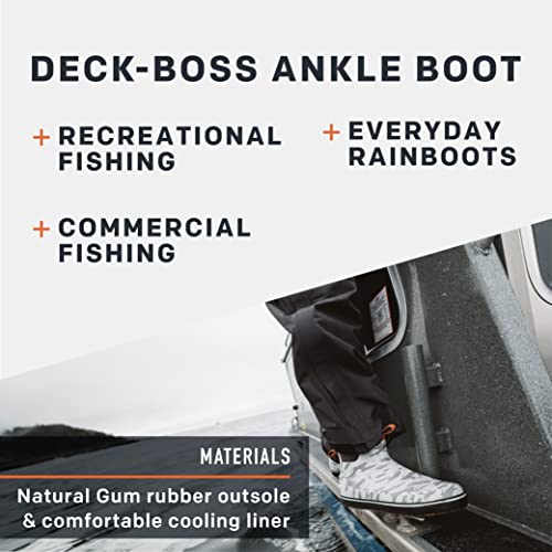 Grundens Men’s DECK-BOSS Ankle Boot | Durable, Waterproof, Brindle, M 9