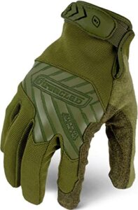 ironclad command tactical pro, touch screen gloves conductive palm and fingers, all-purpose, multi-colors, performance fit, machine washable, sized s, m, l, xl, xxl (1 pair) (medium, od green)