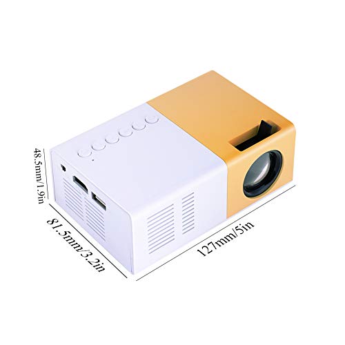 Smart Projector, Portable 6000 Lumens LED Mini Projector, 1080P Home Theater Video Projector Suitable for Outdoor Recreation and Home Theaters