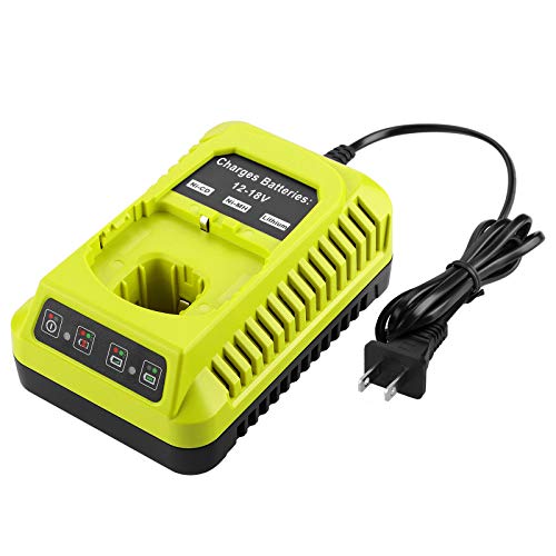 Energup Replacement Ryobi P117 Dual Chemistry Charger Li-ion & Ni-cad Ni-Mh Battery Charger 12V 18V MAX for Ryobi One+ Plus Battery P100 P102 P103 P105 P107 P108 1400670 P117 P118 Ryobi Charger