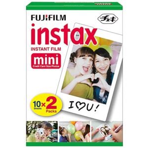 Fujifilm Instax Mini Link Smartphone Printer (Ash White) + Film (40 Sheets) - Bundle