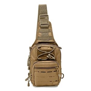 wolf tactical compact edc sling bag - concealed carry shoulder bag for range, travel, hiking, outdoor sports