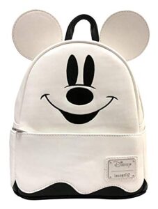 loungefly disney ghost mickey mouse boo! halloween womens mini backpack purse