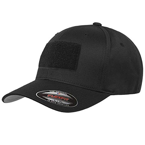 E6G Black Fitted Flexfit Tactical Operator Hat with Hook & Loop