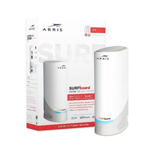 ARRIS Surfboard S33 DOCSIS 3.1 Multi-Gigabit Cable Modem | Approved for Comcast Xfinity, Cox, Spectrum & More | 1 & 2.5 Gbps Ports | 2.5 Gbps Max Internet Speeds | 4 OFDM Channels | 2 Year Warranty