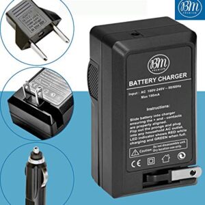 BM Premium NP-W126S High Capacity Battery and Charger for Fujifilm FinePix X-S10, X-T100, XT-200, X-100F X-100V X-A7 X-H1 X-T10 X-T20 X-T30 X-A3 X-A5 X-A10 X-E1 X-E2 X-E2S X-E3 X-T1 X-T2 X-T3 Cameras