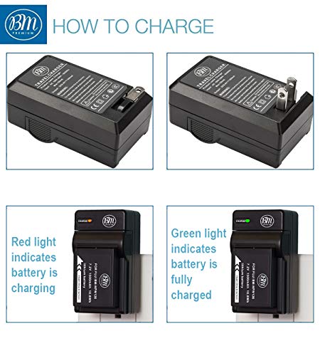 BM Premium NP-W126S High Capacity Battery and Charger for Fujifilm FinePix X-S10, X-T100, XT-200, X-100F X-100V X-A7 X-H1 X-T10 X-T20 X-T30 X-A3 X-A5 X-A10 X-E1 X-E2 X-E2S X-E3 X-T1 X-T2 X-T3 Cameras