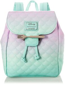 loungefly disney little mermaid ombre scales womens double strap shoulder bag purse