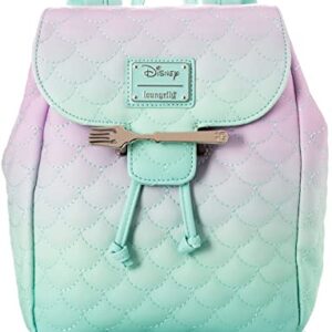 Loungefly Disney Little Mermaid Ombre Scales Womens Double Strap Shoulder Bag Purse