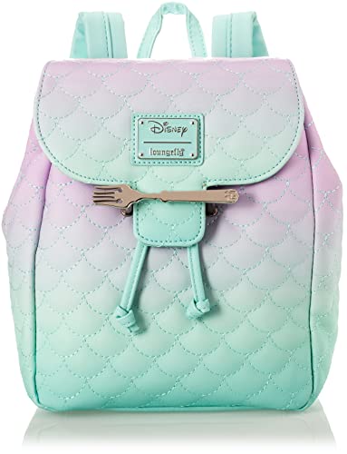 Loungefly Disney Little Mermaid Ombre Scales Womens Double Strap Shoulder Bag Purse