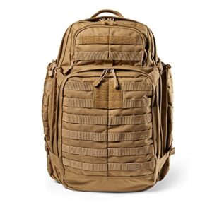 5.11 tactical backpack – rush 72 2.0 – military molle pack, ccw and laptop compartment, 55 liter, large, style 56565, kangaroo