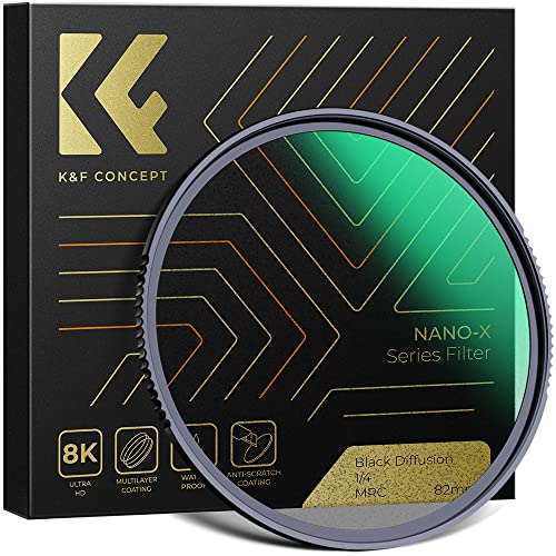 K&F Concept 49mm Black Diffusion 1/4 Filter Mist Cinematic Effect Filter with 28 Multi-Layer Coatings Waterproof/Scratch Resistant for Video/Vlog/Portrait Photography