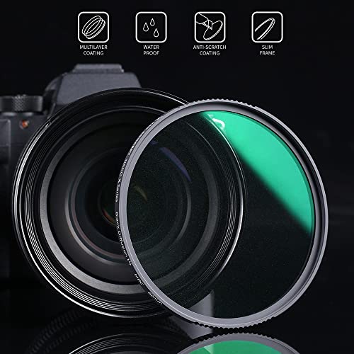 K&F Concept 49mm Black Diffusion 1/4 Filter Mist Cinematic Effect Filter with 28 Multi-Layer Coatings Waterproof/Scratch Resistant for Video/Vlog/Portrait Photography