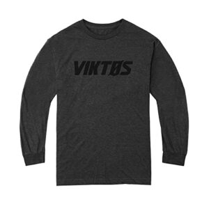 viktos men's tack ls tee t-shirt, charcoal heather, size: medium