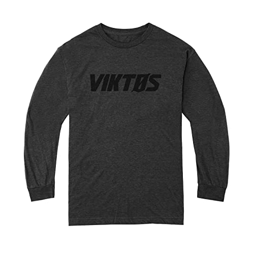 VIKTOS Men's Tack LS Tee T-Shirt, Charcoal Heather, Size: Medium