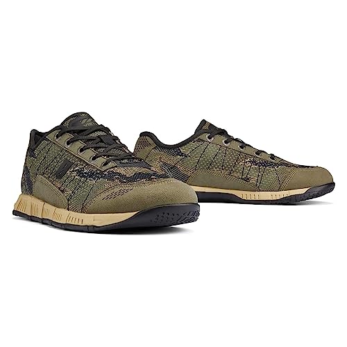 VIKTOS Men's Core2 Tiger Stripe Lightweight Breathable Cross-Training Shoes with Hi-Rebound Eva Foam, Green Camo, 9.5