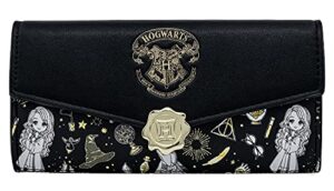 loungefly harry potter magical elements all over print faux leather wallet
