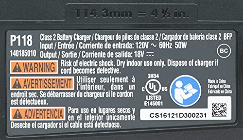 Ryobi 18-Volt Dual Chemistry Charger P118 (Bulk Packaged)