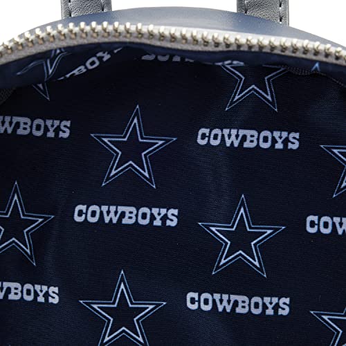 Loungefly NFL: Dallas Cowboys Backpack with Patches, Dallas Cowboys Gifts for Women Mini Multicolor