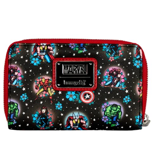 Loungefly Marvel Avengers Tattoo Zip Around Wallet Marvel - Avengers One Size