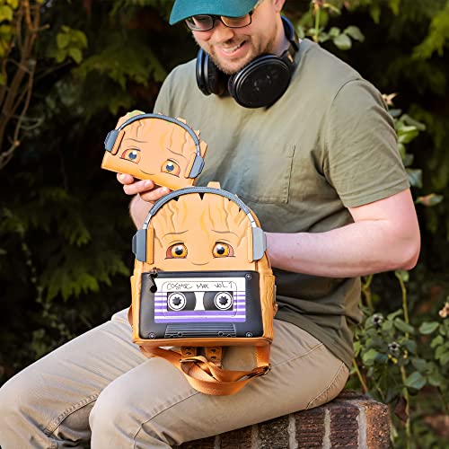 Loungefly Marvel: Guardians of The Galaxy - Groot with Headphones Backpack, Amazon Exclusive, Multicolor (MVBK0250)