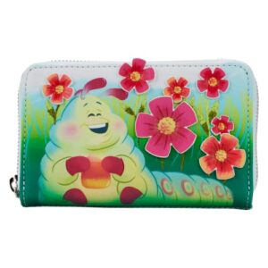 loungefly women's disney pixar a bugs life earth day zip-around wallet