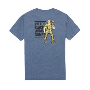 viktos men's lurp tee t-shirt, navy heather, size: xxx-large