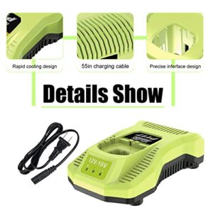 Upgraded 7000mAh P108 18v Battery and Charger Combo Replacement for Ryobi 18V Battery and P117 Charger Compatible with Ryobi 18V ONE + P108 P107 P105 P104 P103 P102 Tools Charger with P117 P118 P119