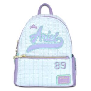 loungefly gt exclusive disney the little mermaid ariel jersey mini backpack white