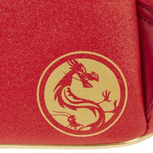 Loungefly Disney Mulan 25th Anniversary Mushu Glitter Cosplay Mini Backpack