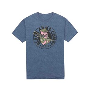 viktos men's the pig tee t-shirt, navy heather, size: x-large