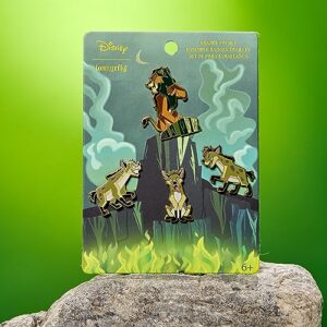 Loungefly Villains: Lion King - Scar and Hyenas 4-Piece Pin Set, Amazon Exclusive