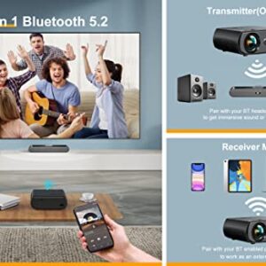 Projector with WiFi and Bluetooth - 5G WiFi Native 1080P 18000L 4K Supported, Jimveo Outdoor Projector with Screen for Home Theater, Compatible with iOS/Android/TV Stick/HDMI/PC/XBox/PS5