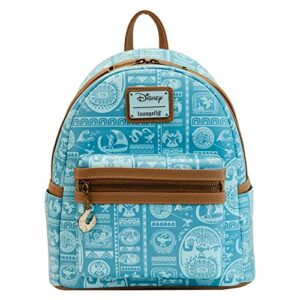 loungefly x disney moana maui tattoo print mini backpack multicolor