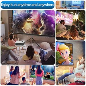 Projector with 5G WiFi and Bluetooth, Native 1080P Mini Projector, Portable Home Projector Compatible with TV Stick/Phone/PC/DVD/HDMI/AV/USB/SD etc, indoor & outdoor use