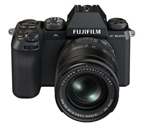 fujifilm x-s20 mirrorless digital camera xf18-55mm lens kit black