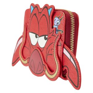 Loungefly Disney Mulan 25th Anniversary Mushu Glitter Cosplay Zip-Around Wallet