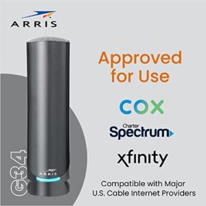 ARRIS Surfboard G34-RB DOCSIS 3.1 Gigabit Cable Modem & Wi-Fi 6 Router (AX3000) - Certified Refurbished