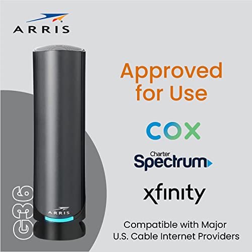 ARRIS Surfboard G36-RB DOCSIS 3.1 Multi-Gigabit Cable Modem & AX3000 Wi-Fi Router - Certified Refurbished